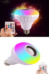 Bluetooth Hoparlör Ve Led Lamba Uzaktan Kumandalı Ampul Renk Değiştiren Müzikli Ampul